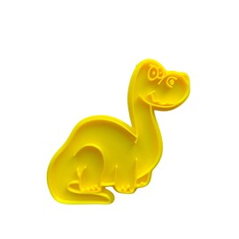The Cookie Cutter Hub 10cm Baby Brachiosaurus Dinosaur Cookie Cutter and Matching Embosser for Cookies Biscuits Clay Baking Decoration