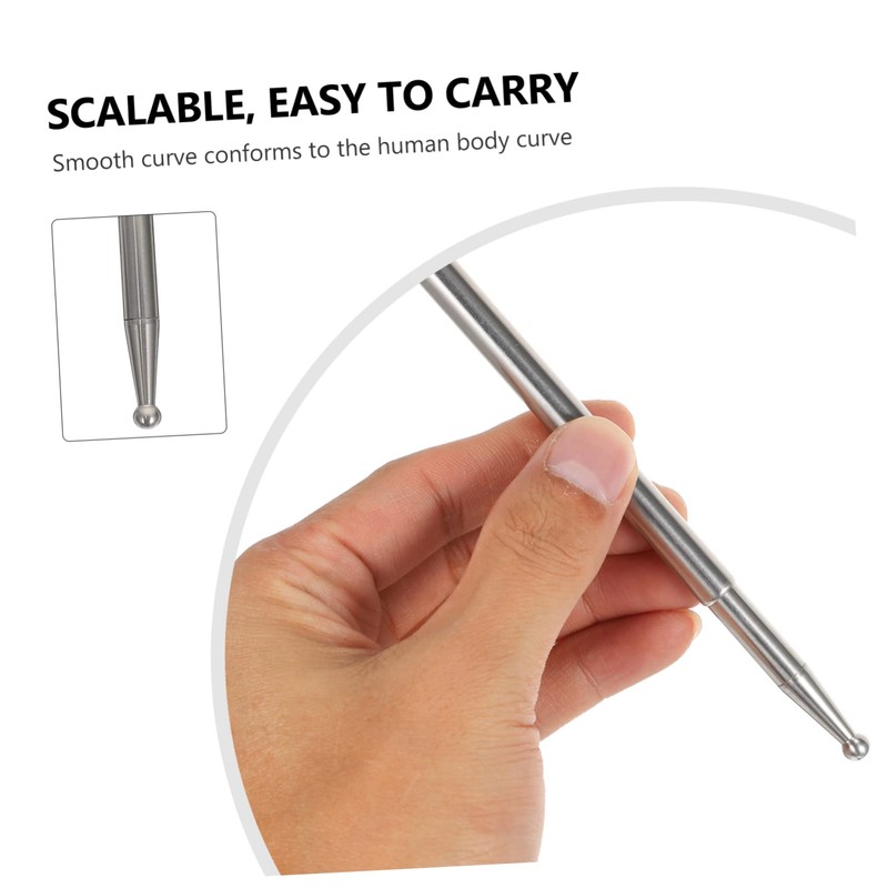 TOVINANNA 1pc Stainless Steel Massage Stick Ergonomic Muscle Rod for