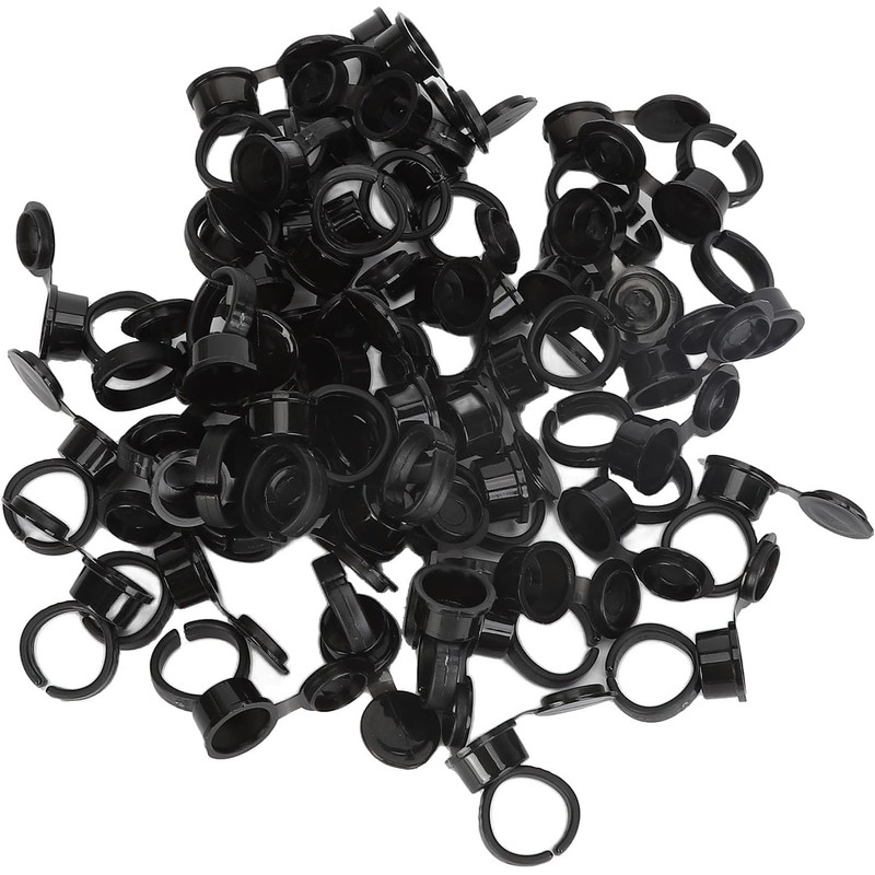 100 vasos desechables con anillo para tinta de tatuaje con
