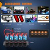 Nilight 6 Gang Rocker Switch Panel with Orange LED Light