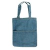 Mens Womens Denim Tote Shoulder Shopping Bag Satchel with Front