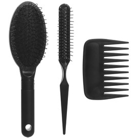 3Pcs Wig Brush Comb Set, Loop Wig Brush Hair Extension Brush Wide-Tooth and Edge Combs for Human Wigs and Synthetic Extension