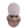 Wig Inner Cap Wig Cap Set of 2 Elastic Wig Net Breathable for Full Wigs (White)