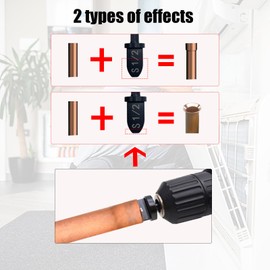 HVAC Swaging Tool Set，Swage Tool HVAC Repairing Set with Bit Holder，Air Conditioner Copper Tube Expander Swaging Tool Drill Bit Copper Pipe Swage,1/4'', 3/8'',1/2'',5/8'',3/4'',7/8'' Bits