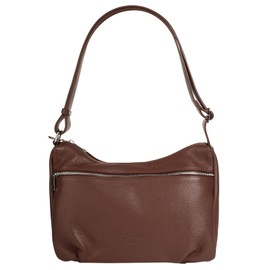 Samantha Look Women's Shopper Genuine Leather | Made in Italy, Spacious Shoulder Bag, Elegant Design | 021851, brown
