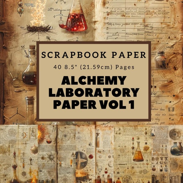 Alchemy Laboratory Scrapbook Paper Vol 1: 8.5" x 8.5" Scrapbook
