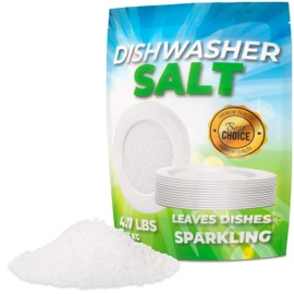 4.7 LB Premium Dishwasher Salt for Dishwasher Softener - Recommended for Meile, Bosch, Thermador, Whirlpool, and All Other Brands
