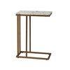 Versanora - Marmo C Shape Table - Faux Marble /Brass