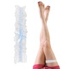 couduan 1 Pcs Blue Garters for Brides Bridal Lace,Wedding Garters