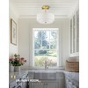 AUTELO Semi Flush Mount Ceiling Light, 12" Gold Light Fixtures