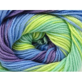 Lot of 4 x 100gr Skeins Ice Yarns ANTIPILLING Magic Yarn Blue Green Shades Purple