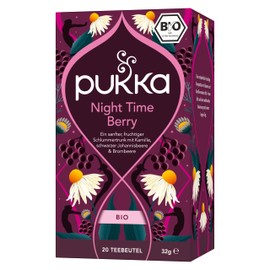 Pukka Tea Organic Herbal Fruit Tea "Night Time Berry", Pack of 1, 20 Tea Bags