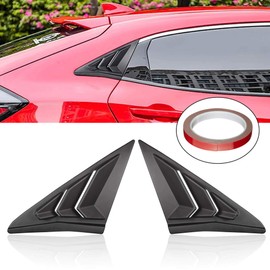 WINKA Window Louvers for Honda Civic 2021-2016 Air Vent Scoop Cover, Rear Side Window Shades Cover, Blinds Sport Style Accessories Hatchback Type R 10th Gen