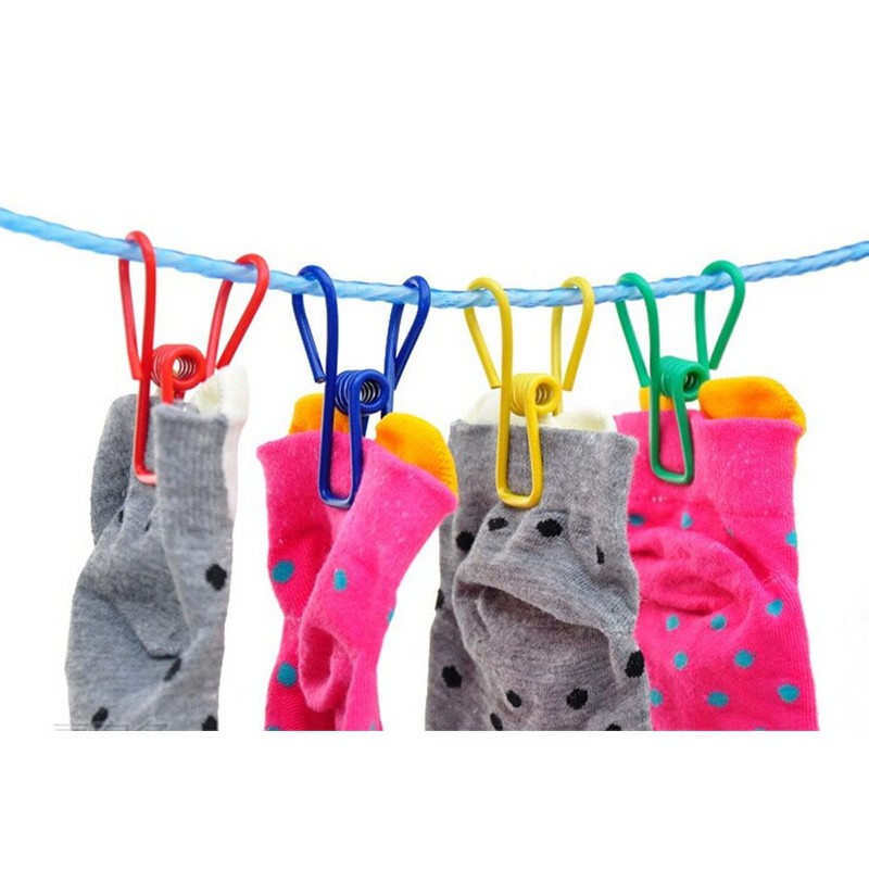 Yueton Pack of 30 Multi-purpose Clothesline Utility Clips, Steel Wire