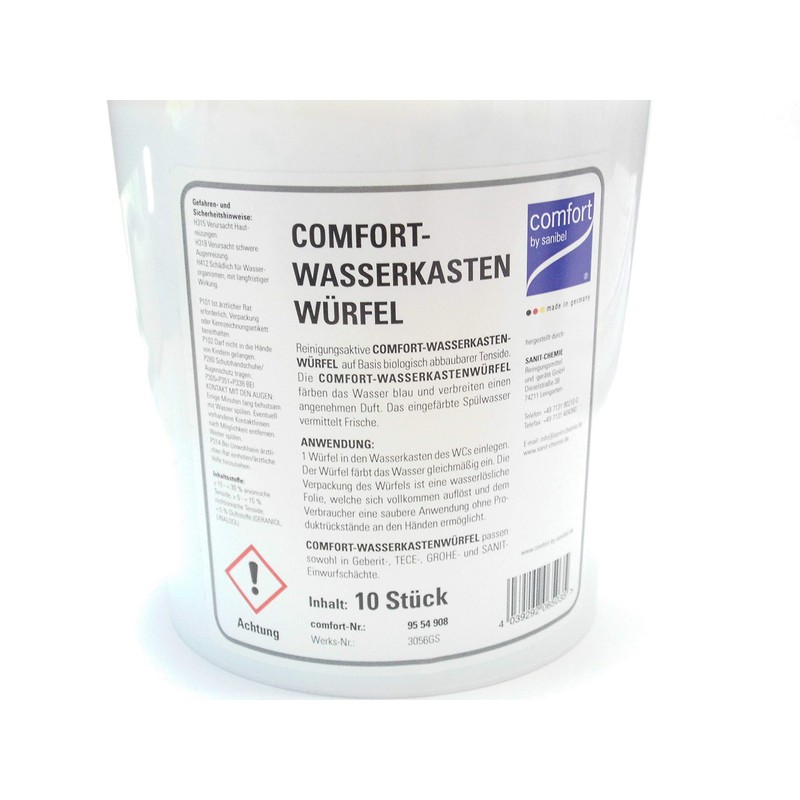 Comfort Toilet Water Box Cube Set of 10 in Bucket