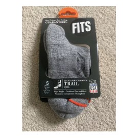 Fits NWT Fits Socks Small Trail Lightweight Merino Wool Gray