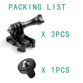 VIZEMO 360 Degree Rotate Screw Swivel Mount Helmet Strap Buckle Adapter Holder Mount for GoPro Hero 11/10/9/8/7/(2018)/6/5/4 Black,Hero 3+,DJI Osmo,AKASO/YI Action Camera+2 Pcs Long Thumbscrew