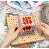 Granny Squares Blocking Board, 20 cm Wooden Spanner with 24