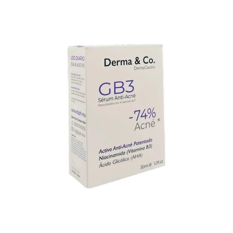 Sérum Derma&co. Derma Anti-acné -74% Acné Gb3 30 Ml. Acneica