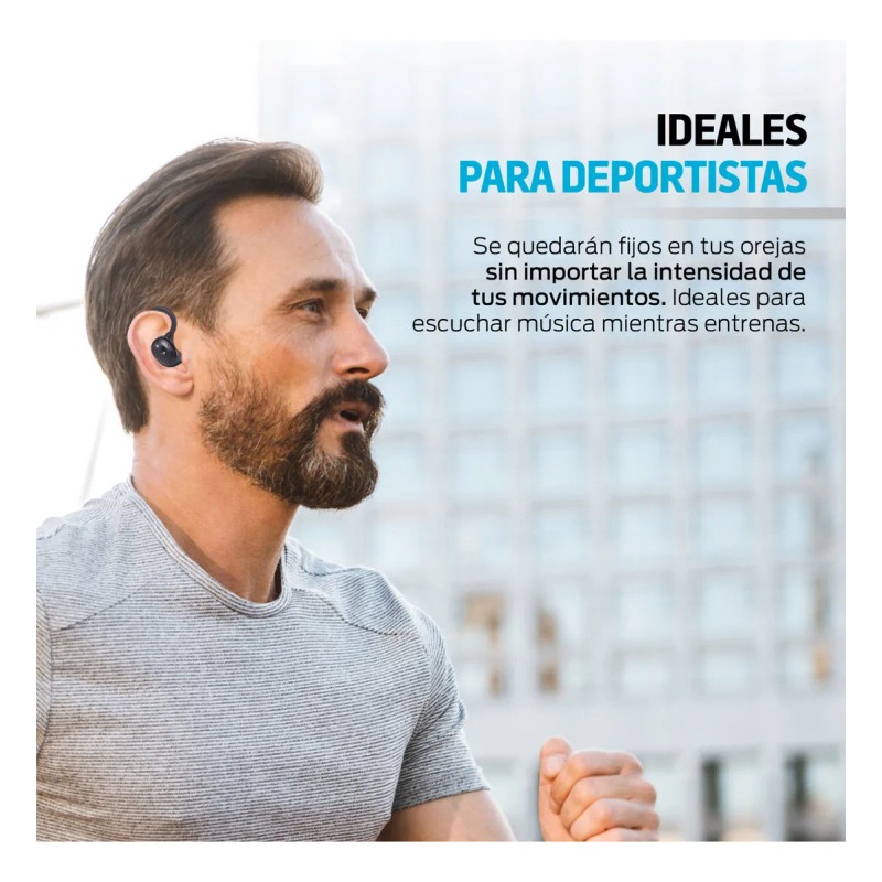Audfonos Inalmbricos Sport In-Ear Bluetooth 5.1 Ejercicio IPX4 Base de