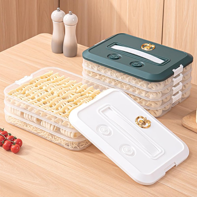 OFFKITSLY Food Storage Containers with Lids, Plastic Cookie Storage Containers