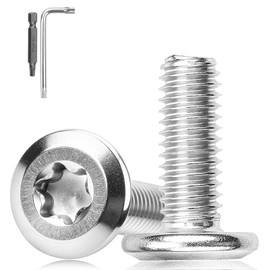 XRXYMQ Pack of 25 M5 Flat Head Screws M5 x 12 mm Screws 304 Stainless Steel Screws Pan Head Screws M5 Torx Screws with Screwdriver Bit Wrench for Assembly Maintenance