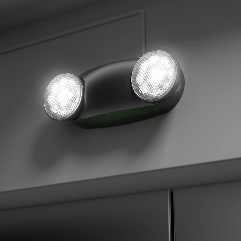 Spectsun Lighting 1 Pack Led Black Emergency Light with Battery