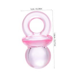 IWOWHERO 100Pcs Acrylic Pacifiers for Shower Decorations Pacifiers Reusable Shower Favors Versatile Acrylic Newborn Shower Present