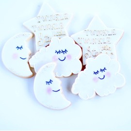 ½ Dz.Twinkle Twinkle Little Star (Expanded) Cookie Set! Time for Night Night! Birthday, Baby Themed Shower Party Favors or Gift!