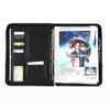 Portfolio Folder A4, Vegan Leather 4-Ring Conference Folder with Calculator