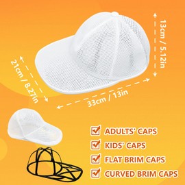 OYIWINMI Cap Washing Machine Shape, Foldable Baseball Cap Washing Rack, Cap Washer for Baseball Caps, Cap Washing for Washing Machine or Dishwasher