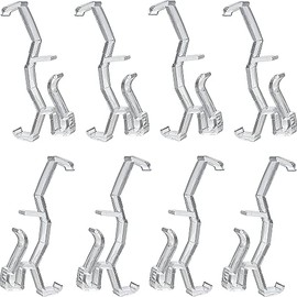 Valance Clips 10pcs 2.5'' Window Blinds Hidden Clip Clear Plastic for Horizontal Blinds Valance 64mm in Width Retainer Holder