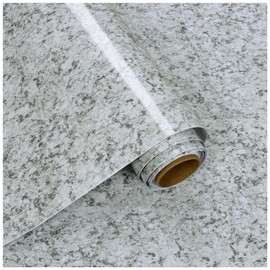 VaryFloral Grey Terrazzo Contact Paper Peel and Stick Countertops for Kitchen Bathroom Glossy Waterproof Self Adhesive Gray Granite Marble Wallpaper Vinyl Wrap 11.8"x118"