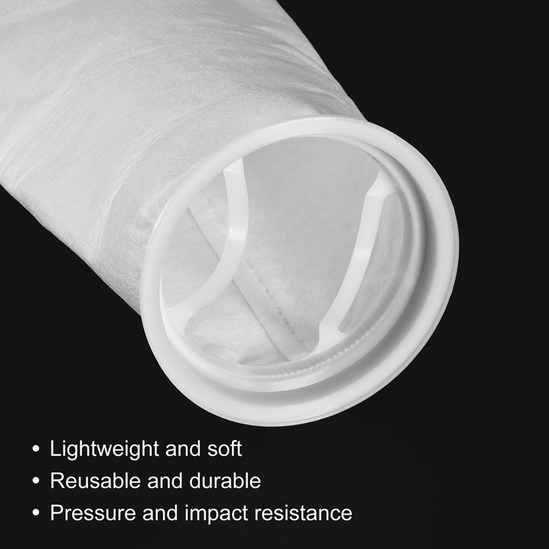 PATIKIL 6 Inch Ring Filter Socks 50 Micron, Mesh Bags