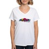 CafePress Power Rangers Linear Helmet Women's V Neck T Shirt