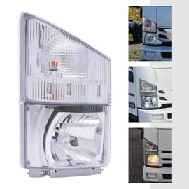 BJTDLLX Headlight Assembly Fit for ISUZU NPR NPR-HD NQR NRR 2008-2020, Halogen Headlamp 8975851702, Passenger Side (Right)