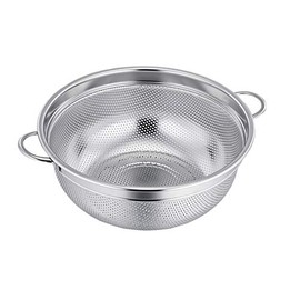 Stainless Steel Colander, Micro-Perforated Metal Colander with Handle, 20cm Colander Strainer for Food Fruit Vegetable Pasta - Dishwasher Safe