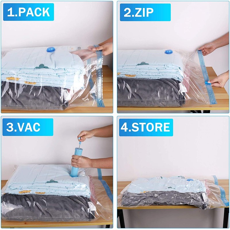 Boyeb Bolsas de almacenamiento al vacío, 8 Pack Bolsas de