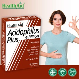 HealthAid Acidophilus Plus 4 Billion Verica's Capsules, Pack of 30 Capsules