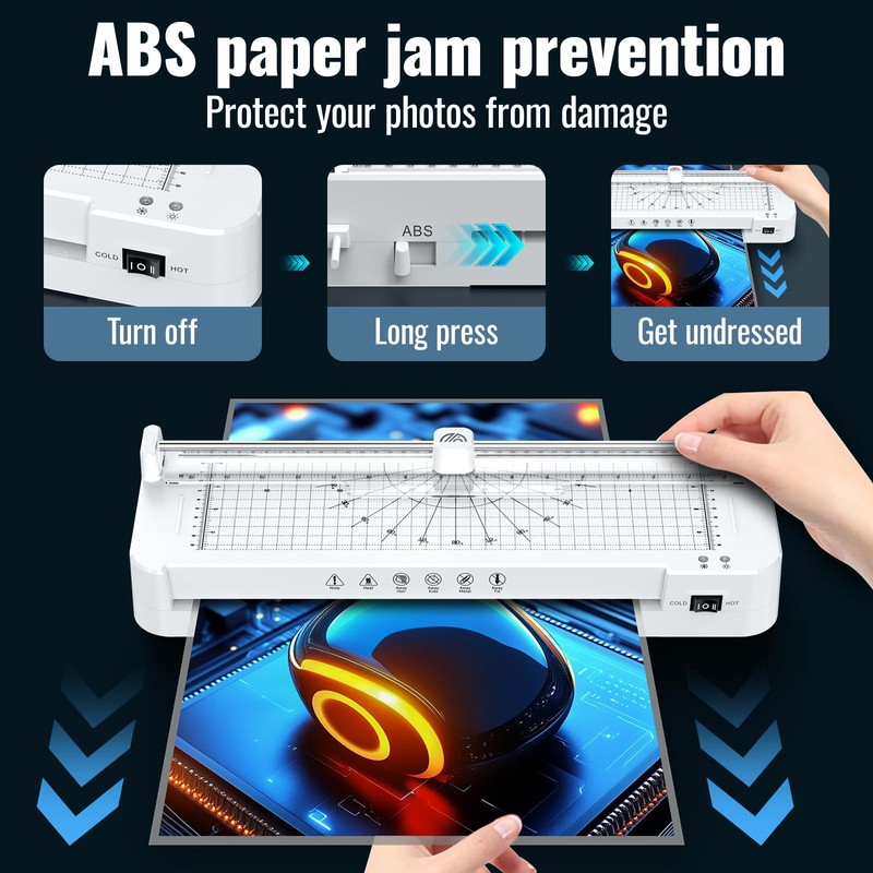 13in Laminator Machine with Paper Trimmer + 50pcs Sheets +