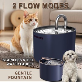 Dog Water Fountain - 102Oz/3L Cat Fountain for Drinking - Dogs Drinking Waterer Bowls Indoor - Pet Water Fountain - Kitten Drinking Fountains with 3 Filters and 1 Mat