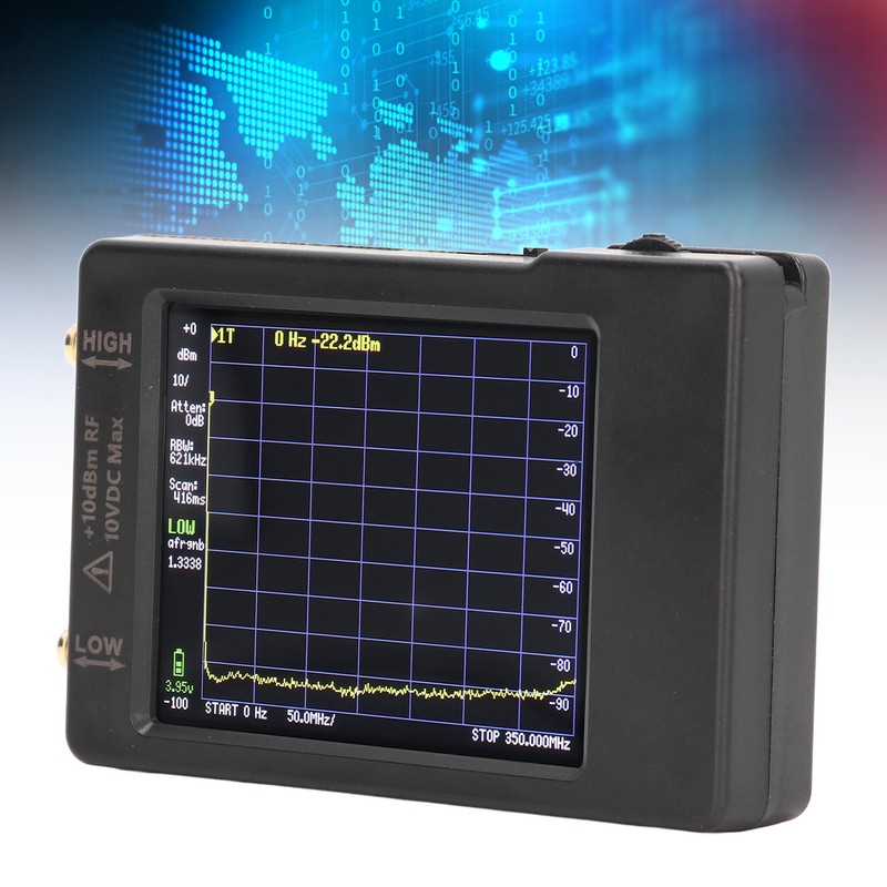 2.8in Handheld Spectrum Analyzer Frequency Antenna Analyzer 100kHz‑350MHz 240MHz‑960MHz