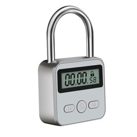 HAKUNA Metal Timer Lock - 99 Hours Max Timing, USB Rechargeable Timer Padlock with LCD Display, Multi-Function Electronic Time Lock for Self-Discipline (Silver)