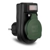 REV Adaptor with Switch IP44 nero-verde