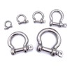 Pack of 5 Curved Shackles Stainless Steel V4A Diameter 6