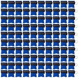 KONGDY 100 Counts CPR Pocket Mask Keychain, CPR Face Shield with One Way Valve Breathing Barrier for First Aid or CPR Training Disposable Blue