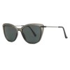 Montana Eyewear CP121 Plastic & Metal Cat Eye Sunglasses Grey