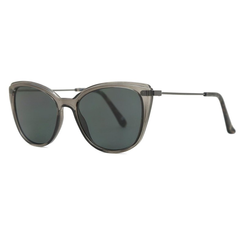 Montana Eyewear CP121 Plastic & Metal Cat Eye Sunglasses Grey
