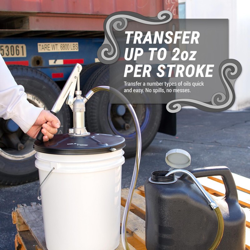 TERA PUMP 5 Gal Oil Pump, Lever-Action Bucket Pump with