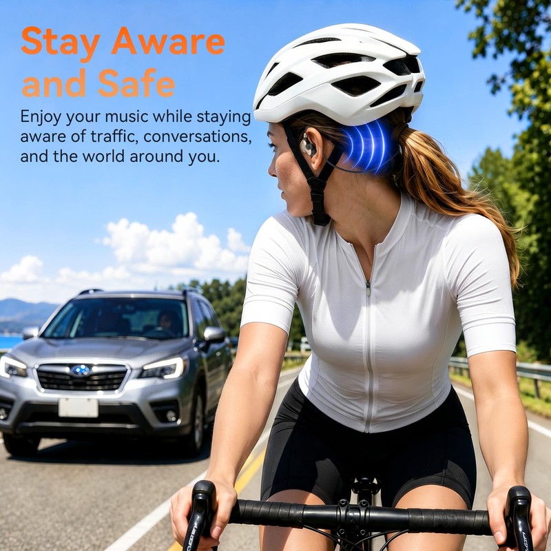 OHAYO Open Ear Headphones, Bluetooth 6.0 Air Conduction Sports Earbuds,